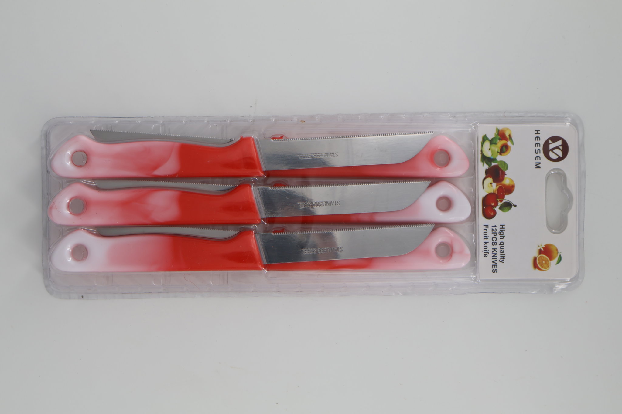 K150 MEYVE BICAK 6LI  UZUN *144 KIRMIZI resmi