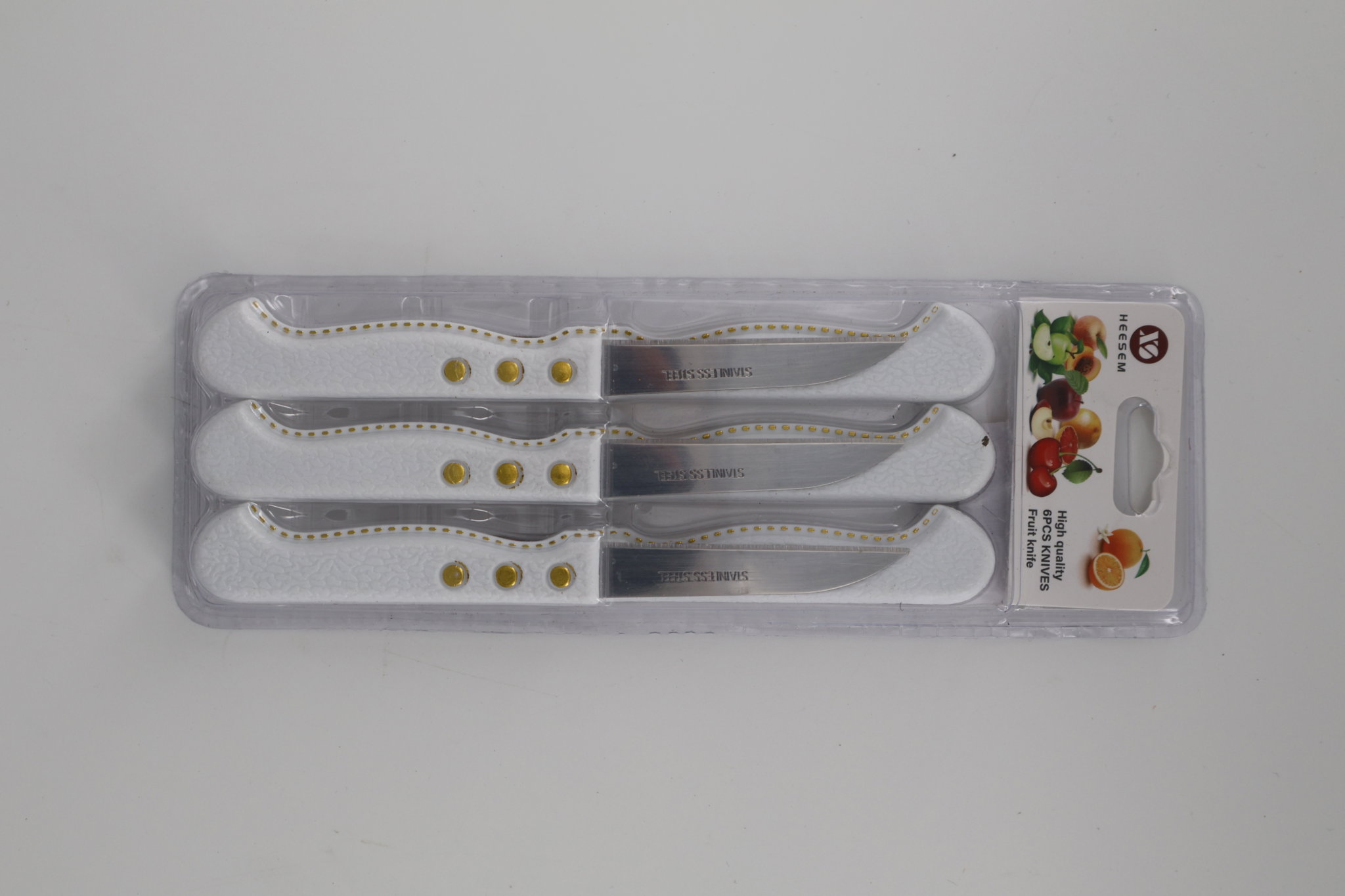 K151 MEYVE BICAK 6LI PERCINLI *240 BEYAZ resmi