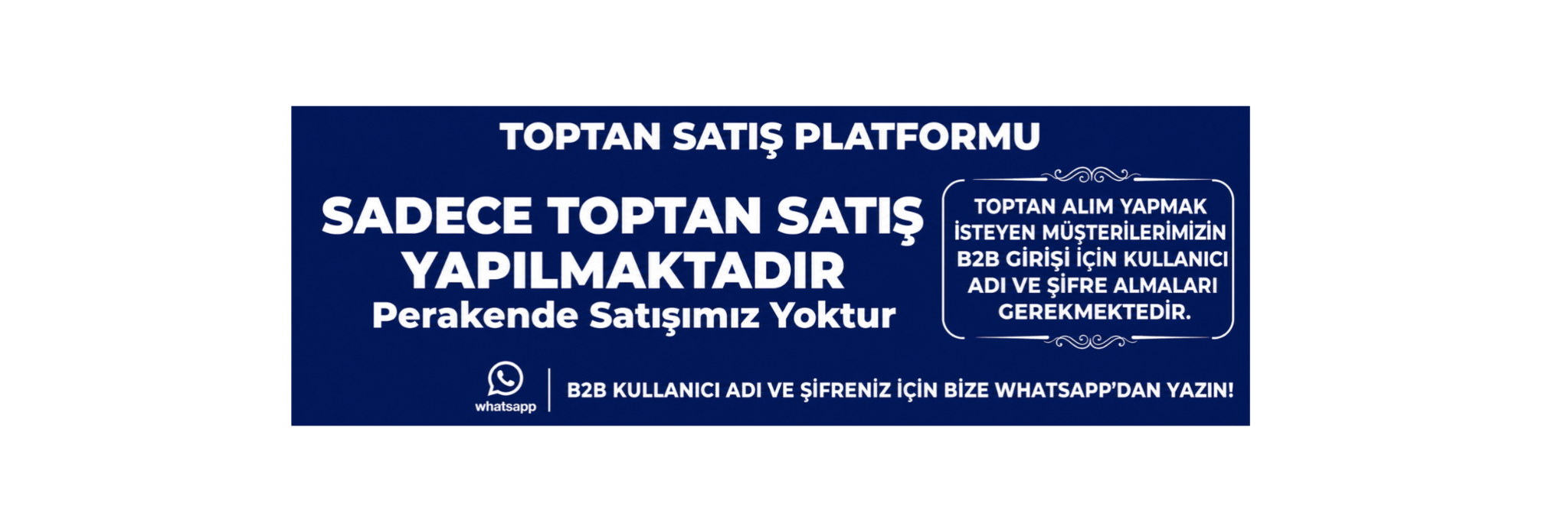 Sadece Toptan Satış Platformu - B2B Giriş