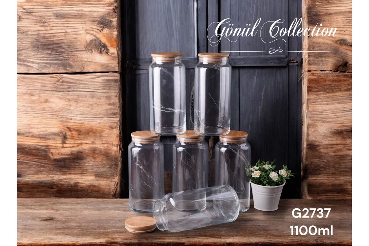 CAM KAVANOZ BAMBU G2737*12 resmi