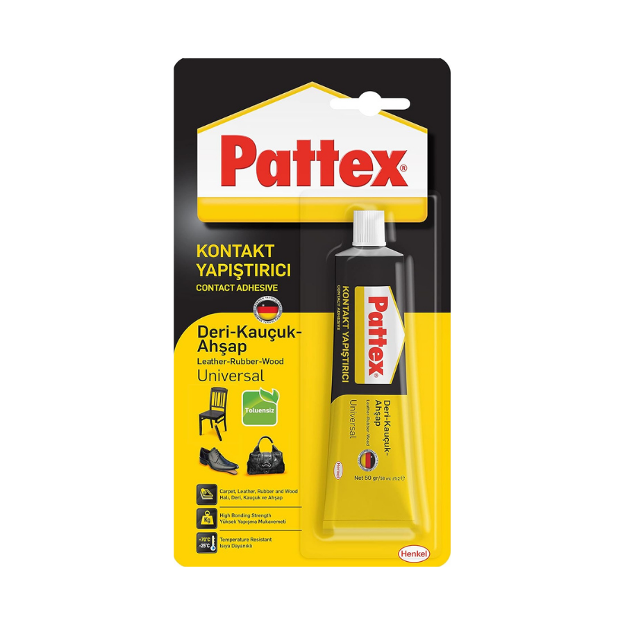 PATTEX DERI KAUCUK AHSAP 50G *12 resmi