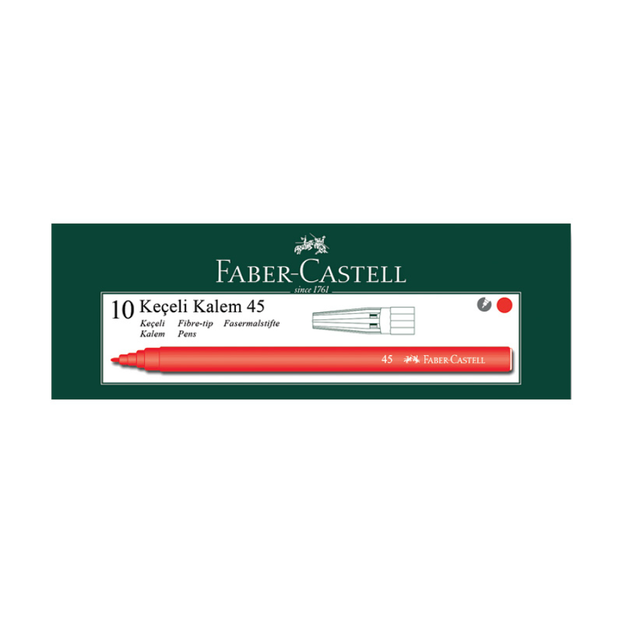 FABER KECELI KIRMIZI 10LU resmi