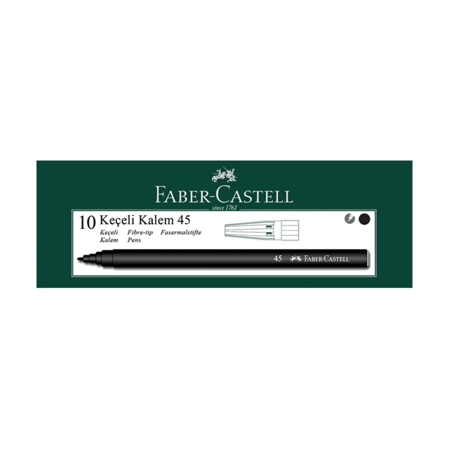 FABER KECELI SIYAH 10LU resmi