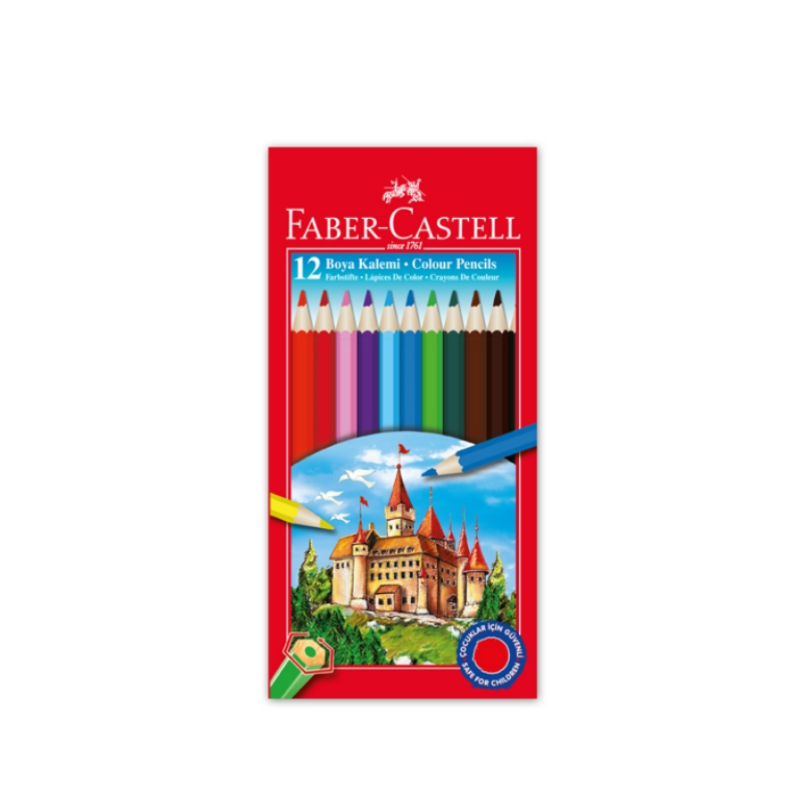 FABER KURU BOYA 12LI UZUN resmi