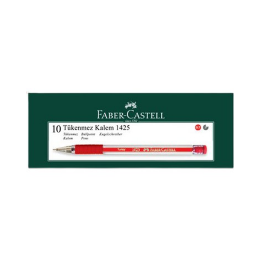 FABER TUKENMEZ KIRMIZI 10LU resmi