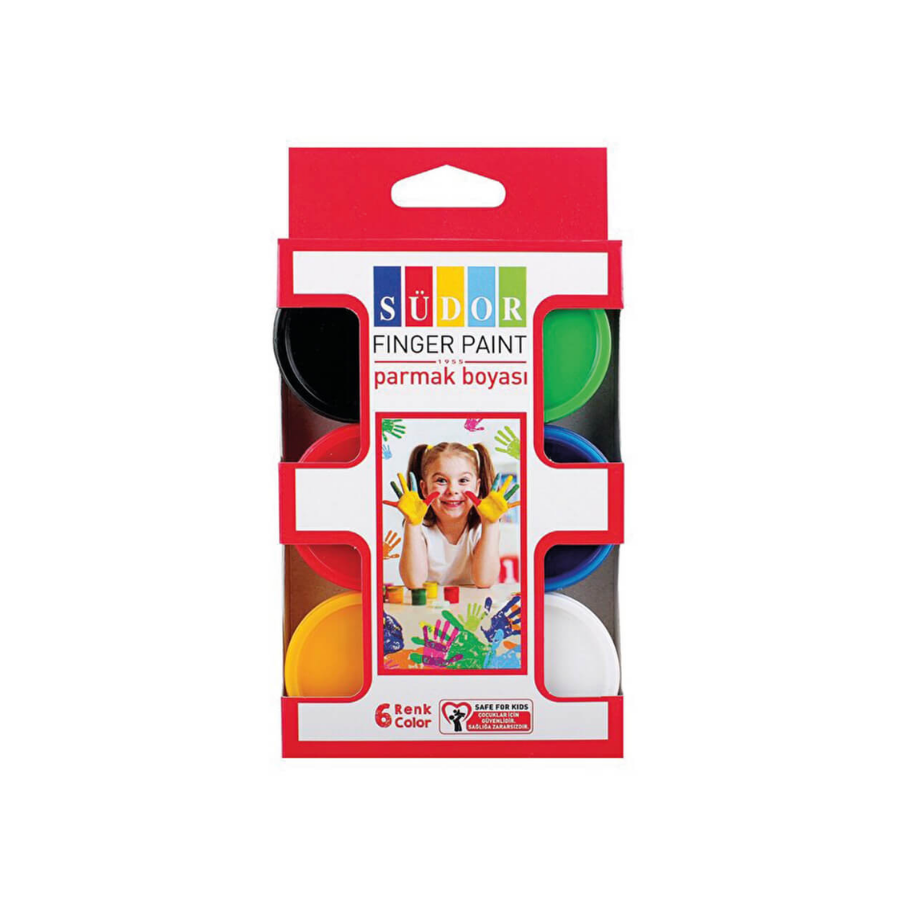 SUDOR PARMAK BOYA SET 6*30ML resmi