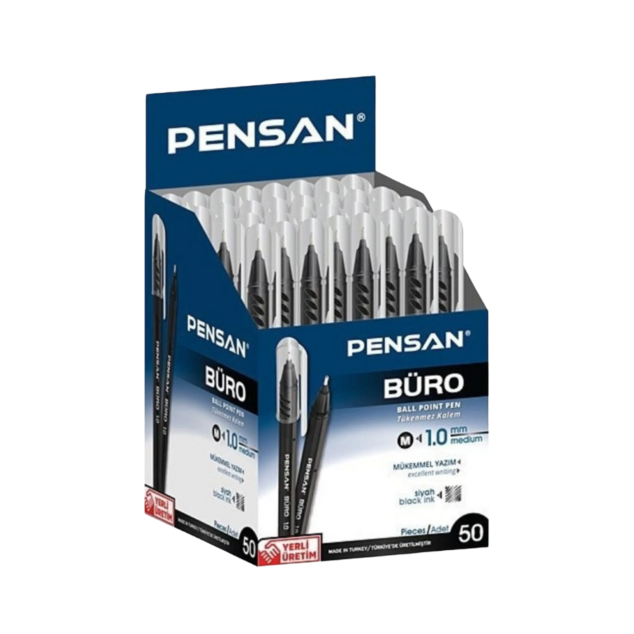 PENSAN BURO TUKENMEZ KALEM SIYAH 50LI resmi