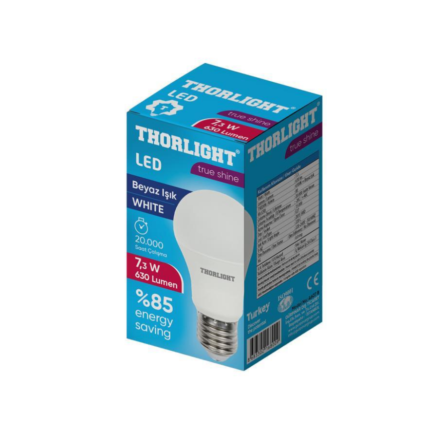 LED AMPUL 7,3W THORLIGHT *10 resmi