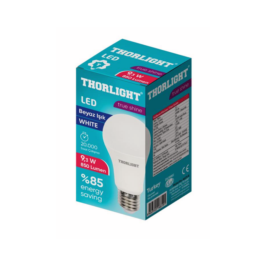 LED AMPUL 9,3W THORLIGHT *10 resmi